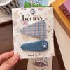 Pinza para el pelo de color denim de primavera para niños, estilo coreano, pinza BB para padres e hijos, nueva y dulce tiara floral azul