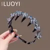 Pente de Dentes com Studs de Diamante de Luxo Coreano de Alta Qualidade, Faixa de Cabelo para Mulheres, Nova Faixa de Cabelo de Cristal Alto para uma Coroa Alta, Acessório de Cabelo de Pressão para Sair