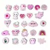 Venta Caliente Transfronteriza LED Parpadeante Dibujos Animados Rosa Zueco Charms para Zapatos DIY En Stock Zapato de Jardín Hebilla Decorativa Personalizada