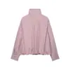 Ropa de mujer de comercio exterior europeo y americano ZA transfronteriza, popular en AliExpress, chaqueta de diseñador versátil casual de color liso con cuello alto