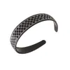 Aro para Cabelo Argola Cristal Diamante Tabuleiro de Xadrez Antiderrapante Novo Moda Aro com Brocal de Água Dente Interno Verão Cabelo Desfiado Cabeça Feminina