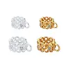 Plata Esterlina S925 Recorte Zircón Colgante Tripartito Espaciadores Cuentas Hecho a Mano Material DIY Pulsera Collar Accesorios de Joyería con Cuentas