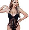 Lencería Sexy con Patrón Jacquard Hueco, Uniforme de Bikini sin Espalda, Atractivo Ropa de Dormir, Lencería para Mujer, Conjunto de una Pieza Transparente, Sexy