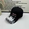 Design de Primavera e Verão Bordado com Letras Padrão de Água Boné de Baseball para Homens e Mulheres, Proteção Solar, Nicho, Personalizado, Fashion