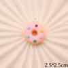 Simulación Comer y Jugar Flor Azúcar Grano Color Fruta Donut Hecho a Mano DIY Colgante Resina Pequeños Accesorios Material para Pendientes
