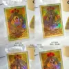 Oro Puro 999 Ocho Santos Patronos Pegatina de Oro para Teléfono Buda Santo Patrón Protector Colorido Thangka Zodiaco Buda Tarjeta de Oro