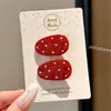Pinzas laterales estilo dopamina con un toque de alta gama, pinzas delicadas con flecos para niñas, pasadores dulces, pinzas de cocodrilo a la moda
