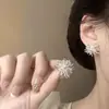 Brincos de Pérola Imitação de Fogos de Artifício Vermelhos Brilhantes para Mulheres, Brincos de Luxo Leve de Alta Qualidade com Estilo Único e Alto Apelo Estético, Brincos de Ano Novo