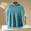 Chaleco de Punto de Lana Cachemira Nuevo Otoño/Invierno 2026 para Mujer, Chaleco Superior de Color Sólido Cepillado con Lentejuelas