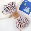 Cuerda de Algodón Hilado en Anillo de Color Gradiente de 4 mm para Pulsera Tejida a Mano DIY, Material para Joyería, Venta al por Mayor