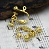 Accesorios de joyería hechos a mano DIY oro de 24k aretes pulsera collar accesorios material de horquilla tornillo cobre clip para oreja A352