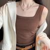 Camiseta sin mangas tipo camisola para mujer 2026 Nuevo estilo de verano, Ajuste ceñido, Sin mangas, Tallas grandes, Cubre los costados del busto, Camiseta interior