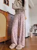 Pantalones Casuales de Pierna Ancha con Estampado de Leopardo para Otoño e Invierno, Transfronterizos Europeos y Americanos, Pantalones Largos Casuales Simples Sueltos para Mujer, Pantalones Largos Estampados Versátiles de Moda