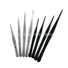 Pinça para curativos médicos com cotovelo reto Aço Inoxidável pinça de cabeça redonda preta 125 ~ 300mm pinça serrilhada para jardinagem