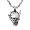 Collar con colgante de máscara de fantasma japonesa, estilo hip hop punk, estilo retro europeo y americano, sencillo y distintivo para hombre.