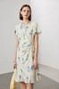 Vestido de Seda para Mujer 2026 Primavera y Verano Nuevo Floral Cuello en V Ceñido a la Cintura Súper de Hada Vestido 100% Seda de Morera