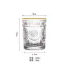Vaso de Agua de Girasol Repujado Retro Estilo Europeo, Vaso de Vidrio Transparente con Borde Dorado, Vaso para Jugo, Vaso de Recuerdo, Taza de Café