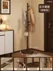 Cabideiro de Chão em Madeira Maciça para Quarto, Uso Doméstico, Cabideiro Simples de Chão, Cabide para Roupas e Bolsas Indoor