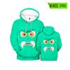 Sudadera con capucha de moda con estampado 3D de expresión de dibujos animados de Amazon, suéter con capucha personalizado, venta al por mayor