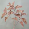 Cor Caramelo Marrom Folhas de Plantas Verdes Decoração de Fundo para Salão de Casamento Folha de Louro Grande Folha Amy Flor de Fruta Artificial Rosa