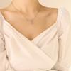 Collar con colgante de sonrisa inglesa, diseño de nicho de moda coreana, cadena de clavícula chapada en oro y acero de titanio para mujer
