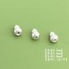 Plata Pura S990 Plata Lisa Agujero Pasante Cuentas Sólidas de Calabaza Accesorios para Joyería Pulsera DIY Cuentas Espaciadoras Cuentas de Barril Venta al por Mayor