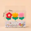 Estilo ins decoração de bolo de aniversário de desenho animado velas flores chapéus de festa urso de pelúcia rosto sorridente corações velas de aniversário infantil