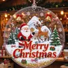 Placa Redonda Acrílica de Pendurar de Natal Decoração de Árvore de Natal Festival Pingente Venda Direta Transfronteiriça Amazon Fonte de Mercadorias para Comércio Exterior