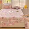 Juego de Sábanas de Terciopelo de Leche Invierno Clase A Pieza Única 180x200 Espesado Suave Terciopelo de Coral Dormitorio Persona Sola Funda de Almohada Juego de Tres Piezas