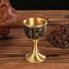 Cálice de taça de vinho Baifu em latão puro com relevo taça de vinho vintage ornamentos vintage domésticos uma geração de cabelo