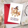Compra direta transfronteiriça de cartões de felicitações de coruja para o Halloween com envelopes, mensagens criativas de bênção para feriados, cartões de convite para festas