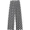 Pantalones anchos y estrechos de seda de hielo teñidos con lazo para mujer, primavera y verano, pantalones largos informales de cintura alta y drapeados, finos y rectos, adelgazantes