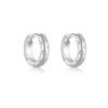 Brincos de Argola Simples da Moda S925 Prata Brincos de Diamante para Emagrecer o Rosto Redondo Feminino Design de Nicho Avançado de Luxo Leve