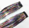 Extensiones de Cabello de Lentejuelas Clip-in PET Cabello de Hada Colorido para Fiesta Carnaval