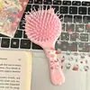 Nuevo Peine con Airbag de Orejas de Gato de Dibujos Animados 2 en 1 Lindo Portátil Mini de Mano Masajeador Peine con Cojín de Aire con Espejo