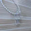Cadena de cuentas gancho fijo de un agujero con tornillo tapón de goma cortina enrollable gancho de posicionamiento de cristal transparente