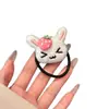 Lindo Scrunchie de Conejito de Fresa, Suave y Adorable Banda para el Cabello de Peluche de Dibujos Animados para Niñas, Versátil Estilo Dulce de Niña, Cuerda para el Cabello Súper Linda en Estilo Escolar