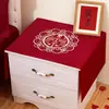Funda de tela para mesita de noche de dormitorio de boda decoración de boda colección de artículos para bodas arreglo de boda rojo