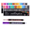 Set de Plumas de Contorno Doble Línea Superventas de Amazon Estudiante Multicolor Marcador para Diario DIY Graffiti Pluma de Contorno Colorida