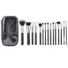 Conjunto de 15 pincéis de maquiagem transfronteiriços, cerdas super macias, conjunto completo de ferramentas de beleza, pincel para pó, pincel para blush, pincel para base, pincel para sombra de olhos