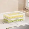Caja Congeladora de Empanadas con Compartimentos Izquierdo y Derecho, Grado Alimenticio Engrosada con Tapa, Caja para Empanadas Antiadherente de Congelación Rápida, Caja de Almacenamiento para Refrigerador Doméstico