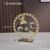 Adorno Decorativo de Escritorio Bola de Cristal Metálica Minimalista Moderno, Decoración de Lujo para el Hogar, Adorno Artesanal para Gabinete de Vinos en la Entrada