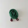 Cachecol Triangular Fofo de Fuligem Outono e Inverno Quente Cachecol de Tricô Liso Infantil Para Meninos e Meninas Bebê Protetor de Pescoço à Prova de Vento Inverno
