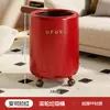 Papelera Grande para Sala de Estar y Dormitorio Papelera con Ruedas de Lunares Retro Hogareña de Gran Capacidad Móvil con Tapa Engrosada