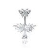 AliExpress eBay Amazon Explosões Unha Umbigo De Aço Inoxidável Com Zircon Umbigo Anel Corpo Piercing Jóias