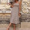 Vestido con volantes de leopardo para mujer, estilo europeo y americano, de Amazon Independent Station Cross-border, verano 2023