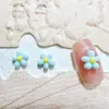 Nuevas Decoraciones de Uñas Trendy de Plumeria, Mezcla de Flores Pequeñas de Color Puro, Lindas Piezas DIY de Resina para Uñas y Accesorios para el Cabello