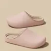 Nuevas pantuflas de algodón EVA impermeables para mujer, pantuflas de algodón cálidas de felpa para interior de otoño e invierno para hombre, aptas para usar en exteriores