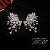 Gaoding Jewelry Brilhantes Brincos de Gema Meteoro Ambilight Flor de Gelo Multi-pétala Zircônio Brinco de Franja Combinação