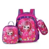 Conjunto de Três Peças Rabbu para Estudante Mochila de Rodinha Lancheira Bolsa Estojo Lancheira Portátil para Crianças Redução de Peso Grande Capacidade